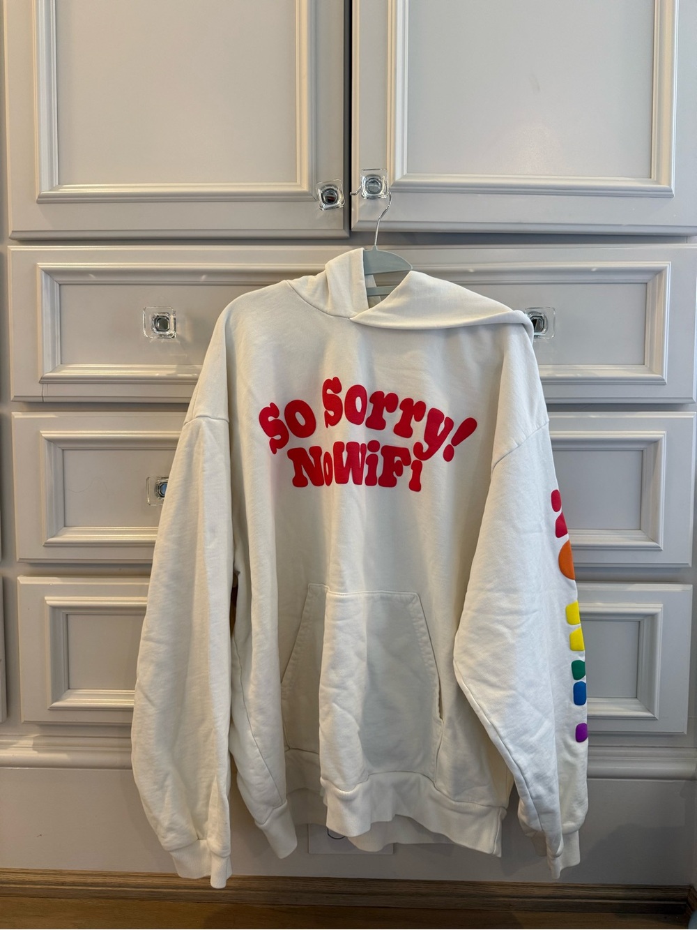 Madhappy Cream 'So Sorry! No Wifi' Graphic Hoodie Limited Edition